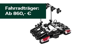 Original Skoda Fahrradtr&auml;ger in der Frontansicht